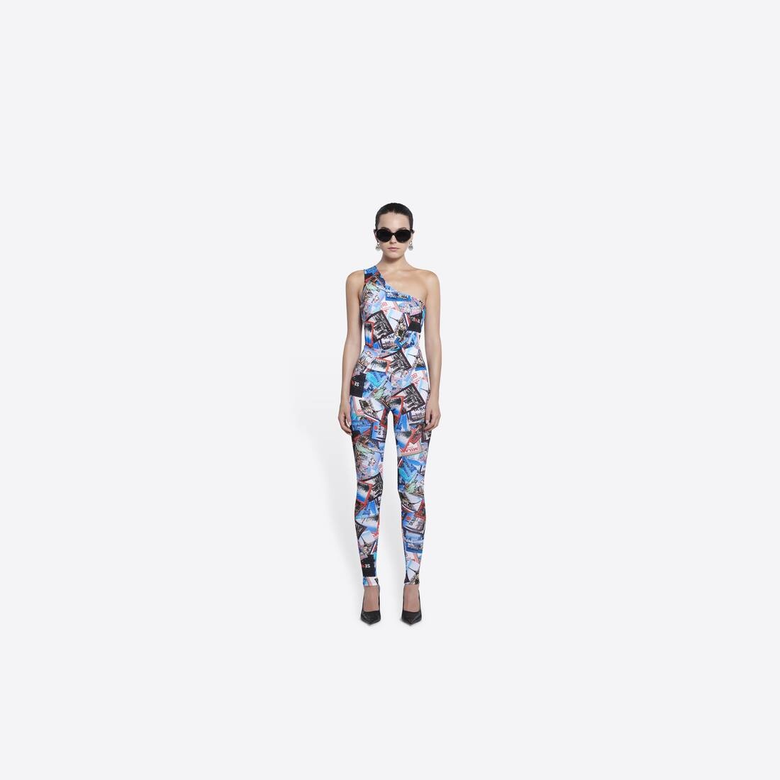 Women's Allover Cities Leggings in Grey - 1