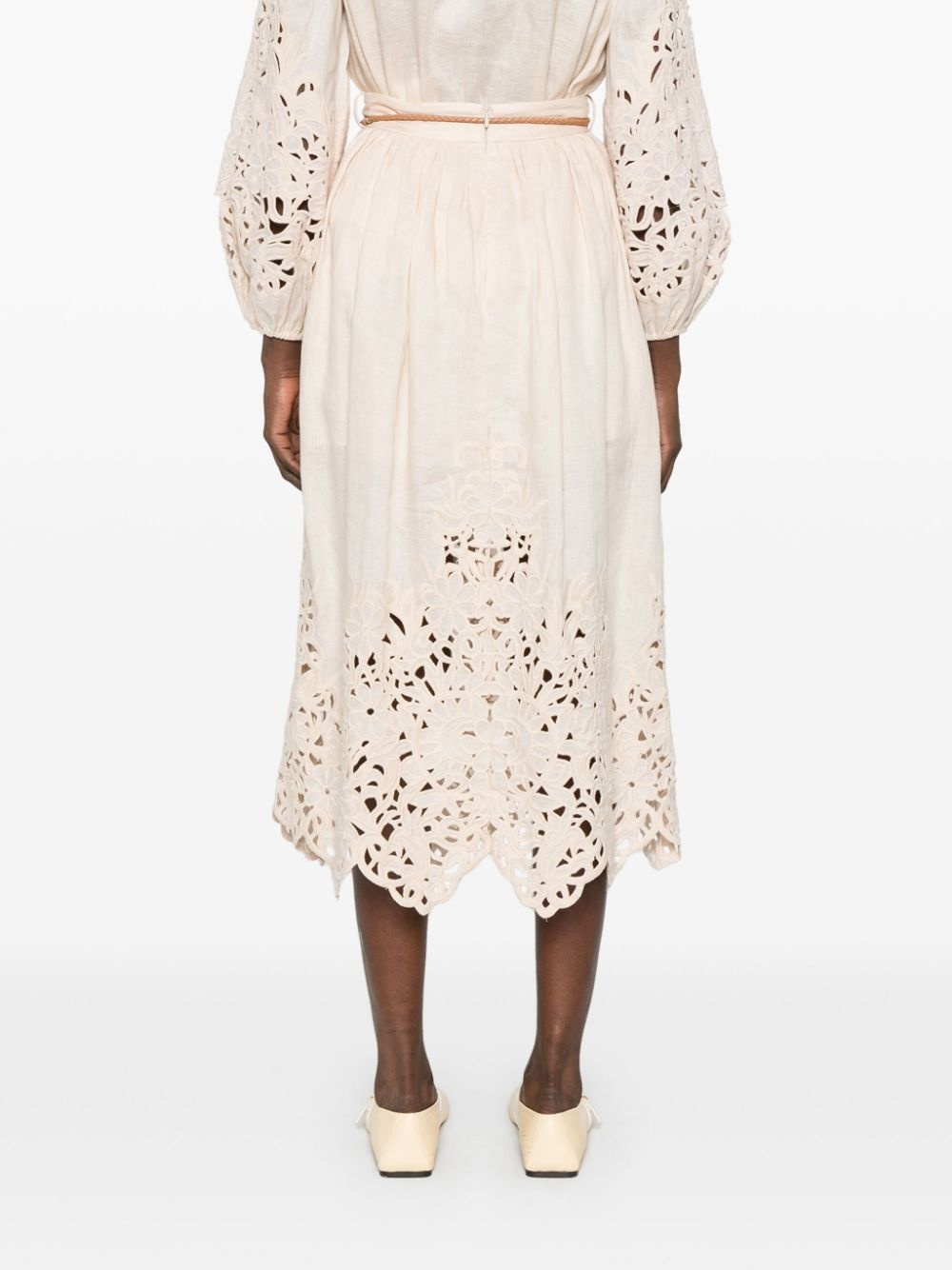 スカート Zimmermann Light Beige Wylie Midi Skirt Zimmermann Wylie midi skirt | REVERSIBLE