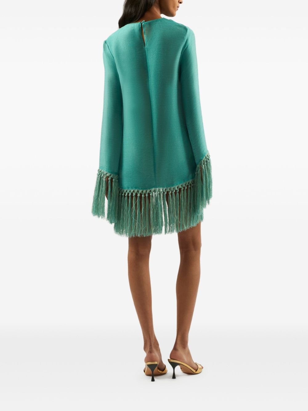 Claudia fringe-trim mini dress - 3