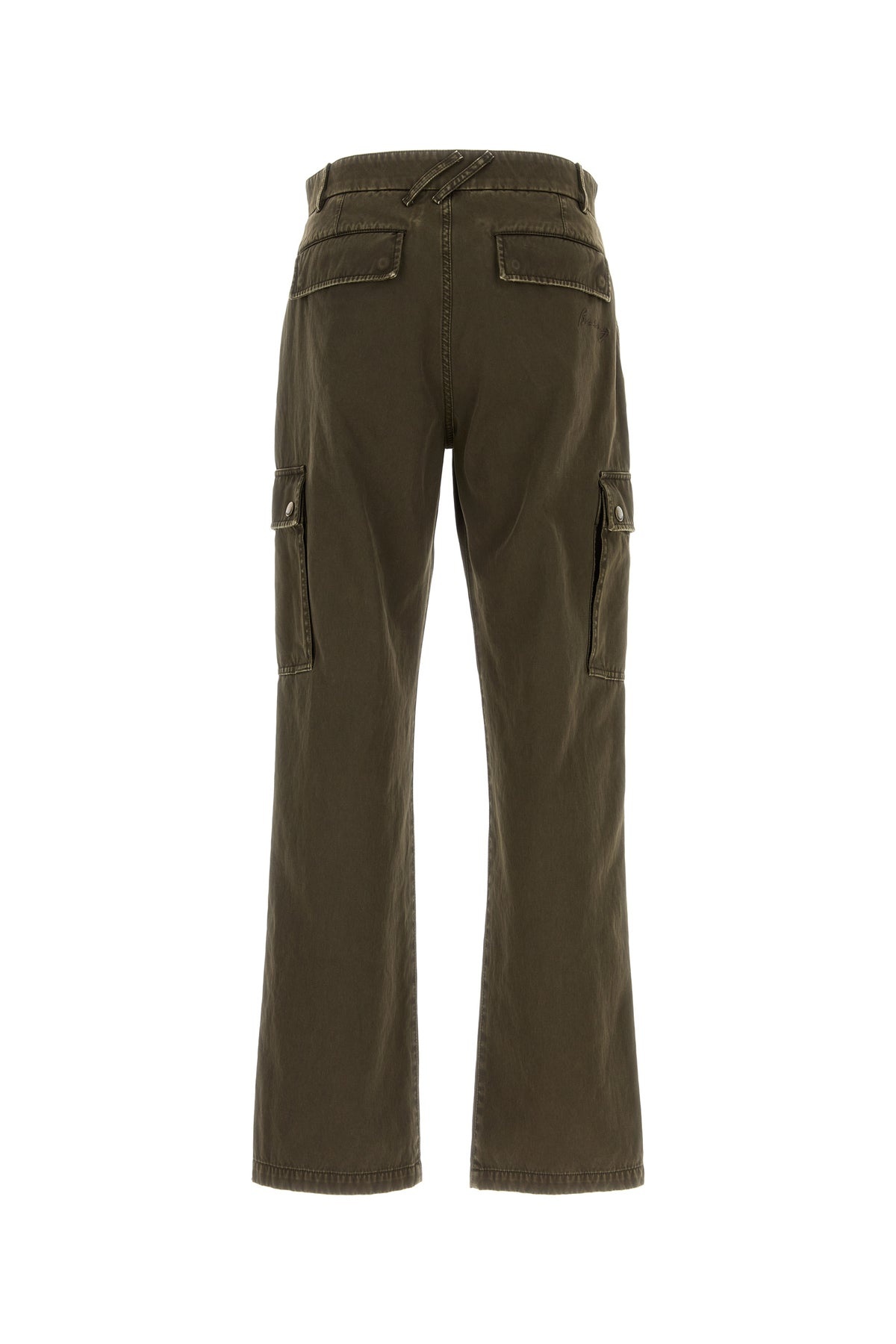 Army green cotton cargo pant - 2
