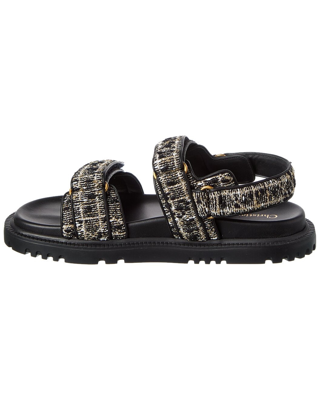 Dior Dioract Tweed & Leather Sandal - 2