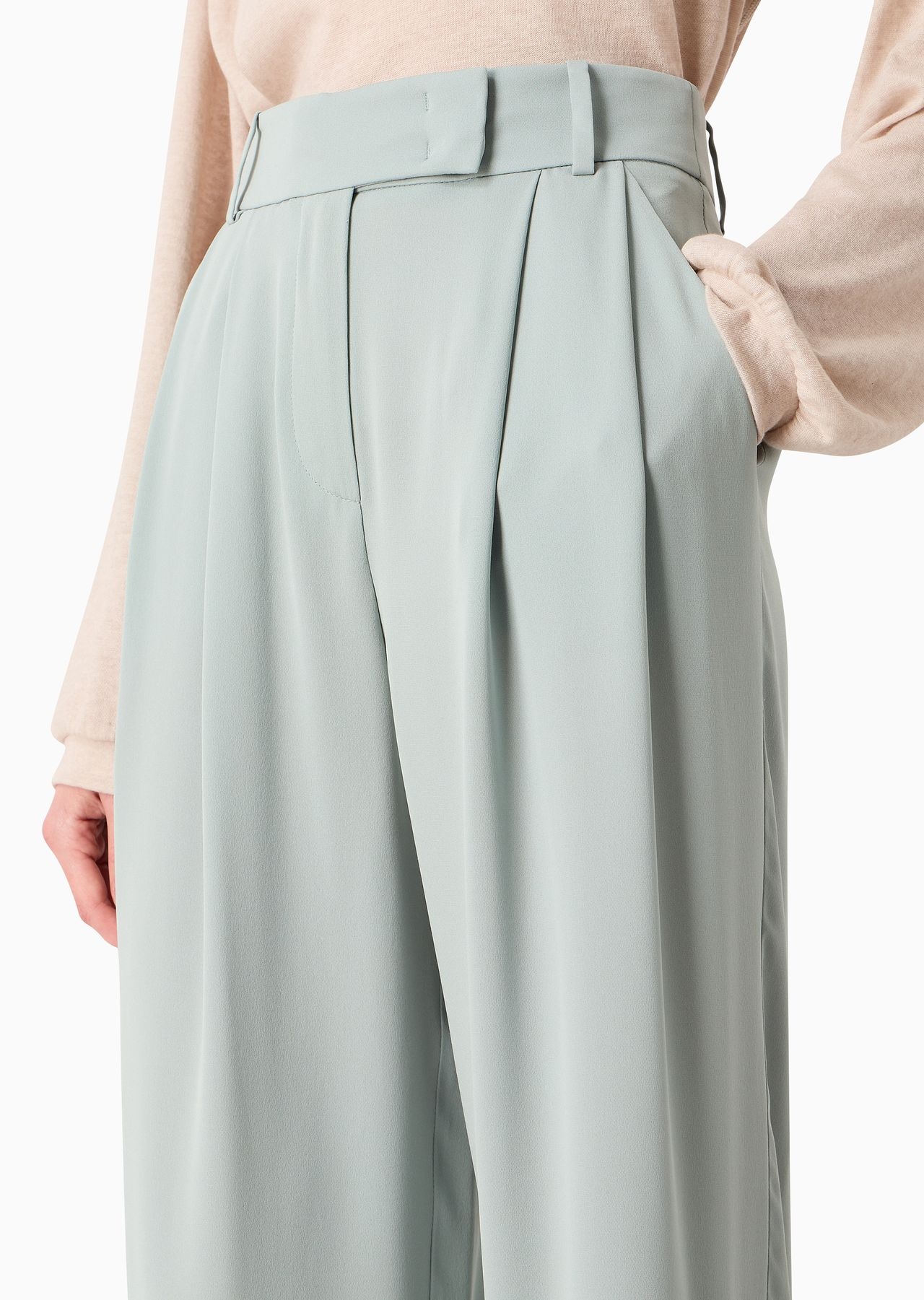 ASV triple silk-georgette double-pleat trousers - 5