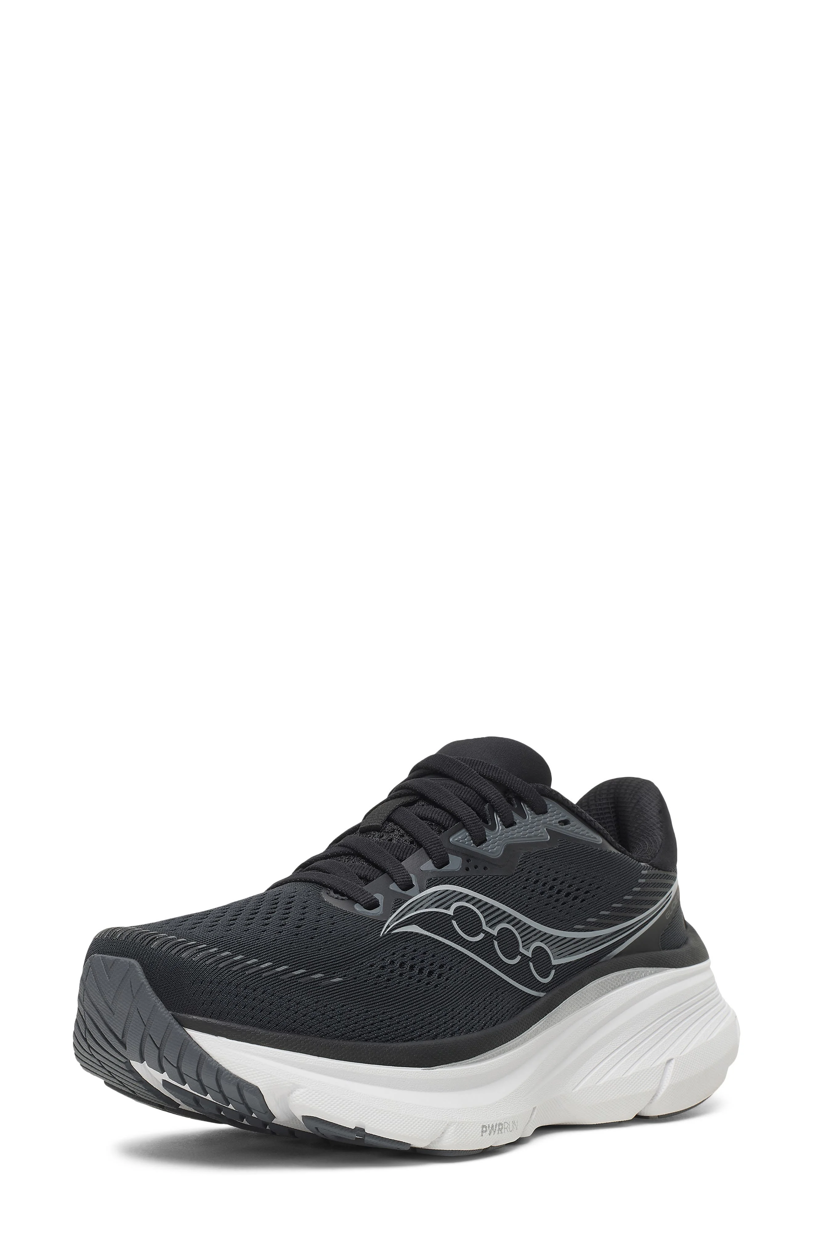 Saucony Guide 19 Running Shoe in Black/Silver at Nordstrom - 1