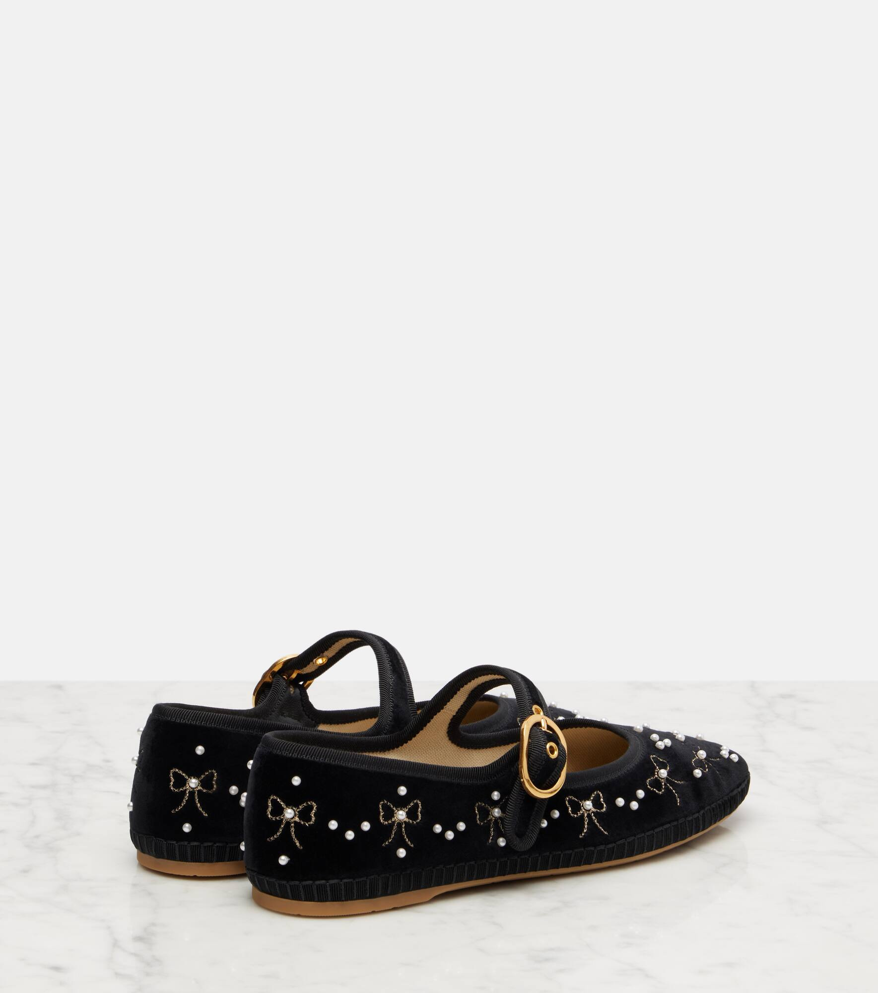 Endouce velvet Mary Jane flats - 2