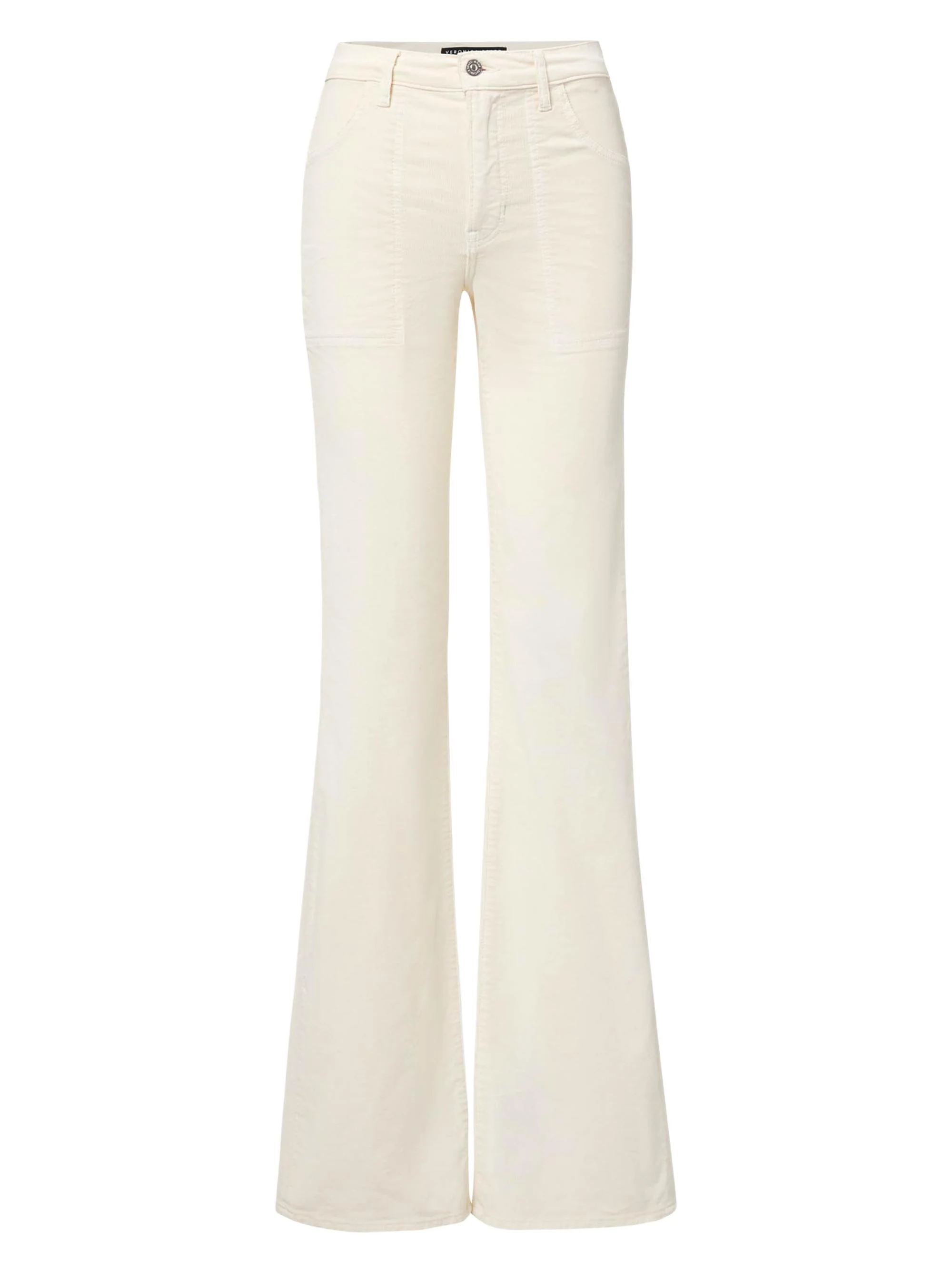Women's Crosbie Corduroy Flared Pants - Ecru - 1