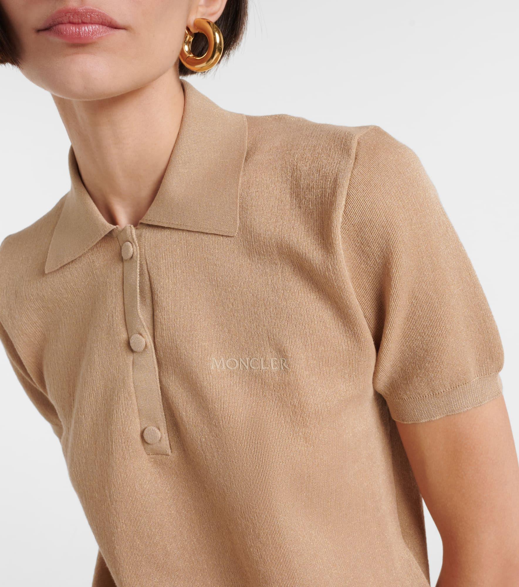 Logo cotton-blend polo shirt - 4