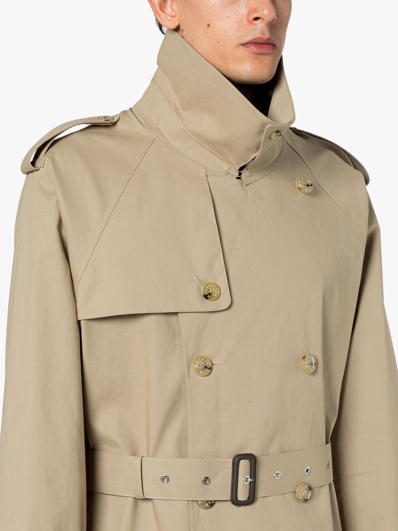 EARLSTON FAWN BONDED COTTON TRENCH COAT 5