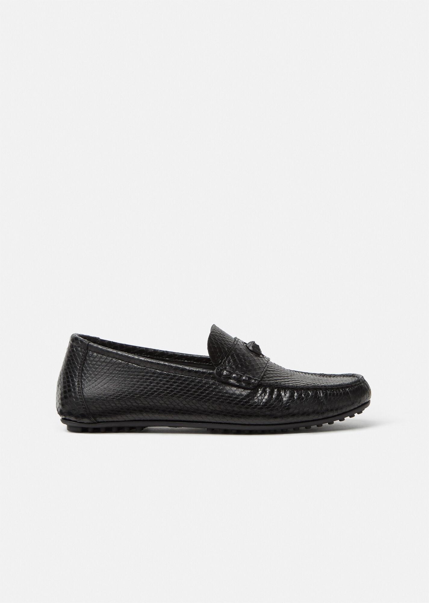 La Medusa Snake Skin Loafers - 1