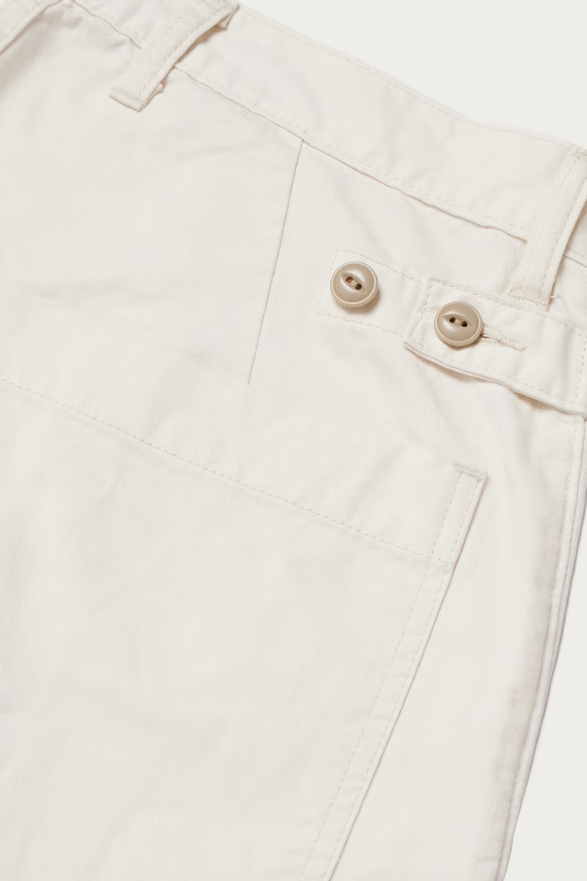 Rough-Face Twill FATIGUE Baggy Pants (RUSHWEEK Remake) - Natural - 3