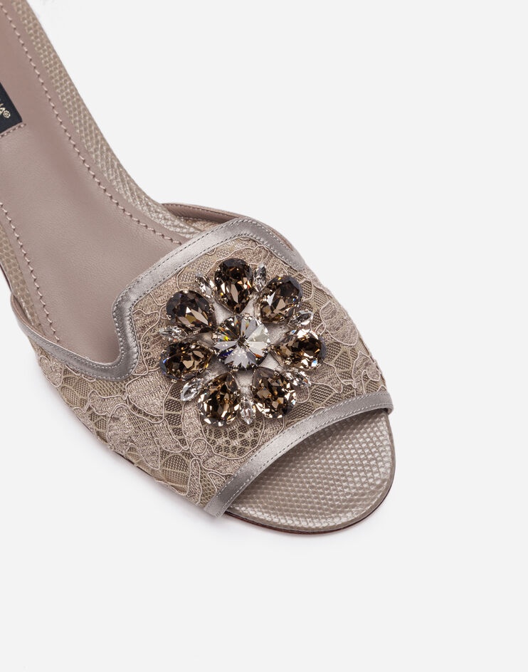 Slippers in lace with crystals - 2