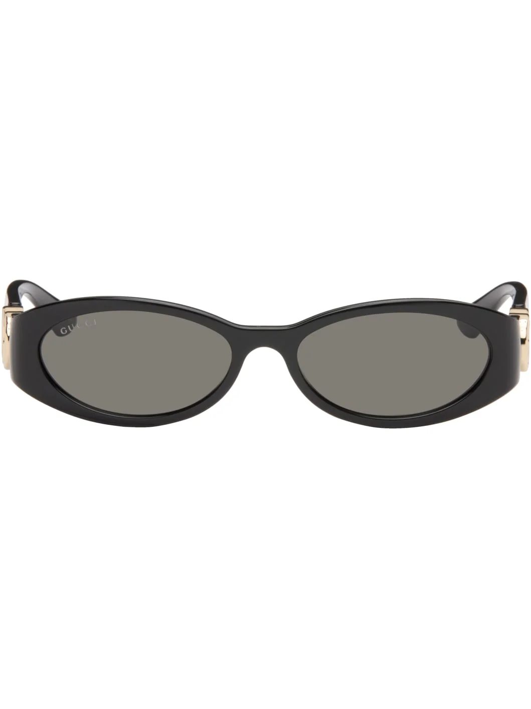 Black Oval Frame Sunglasses - 1