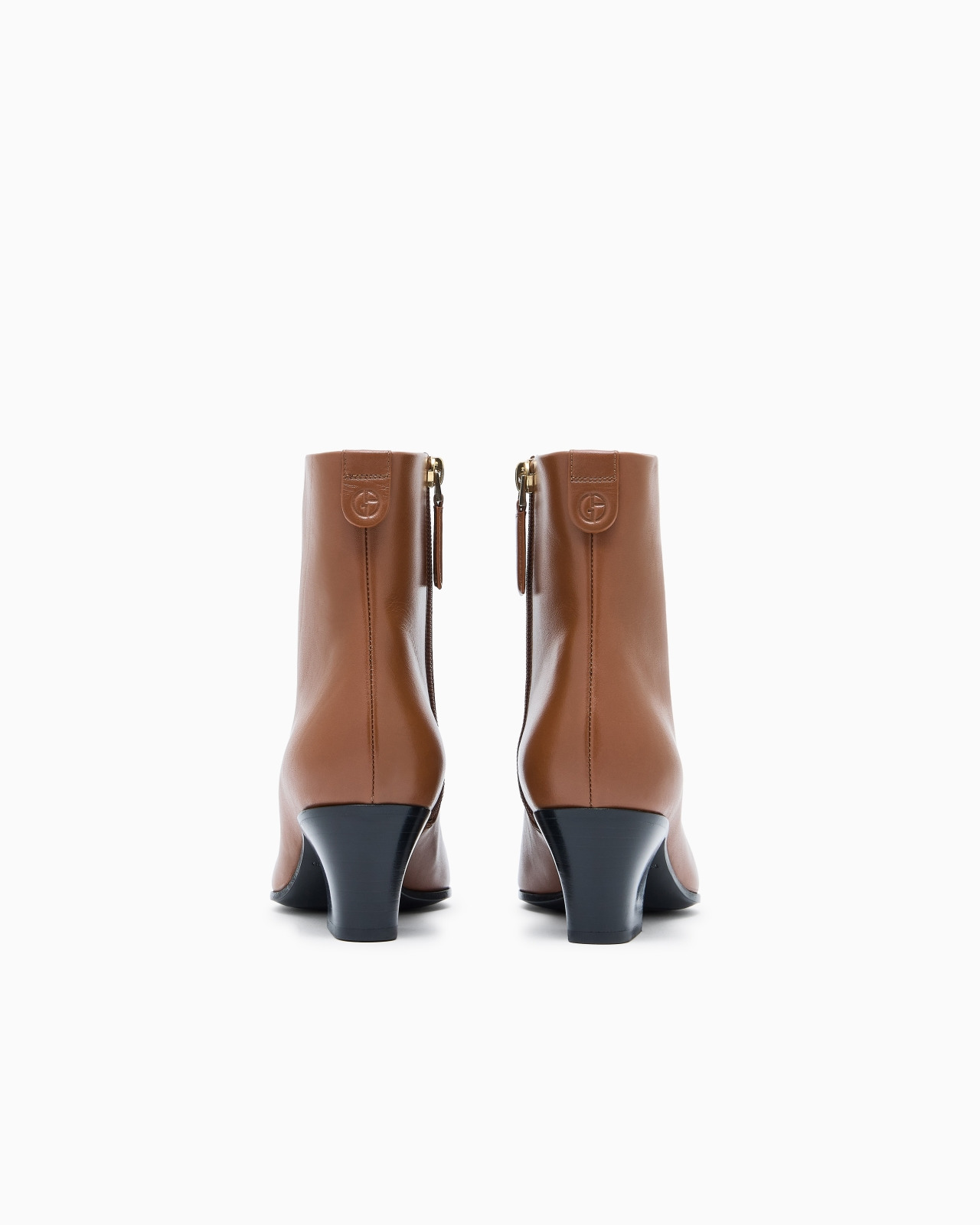 SMOOTH LEATHER HEELED ANKLE BOOTS - 4