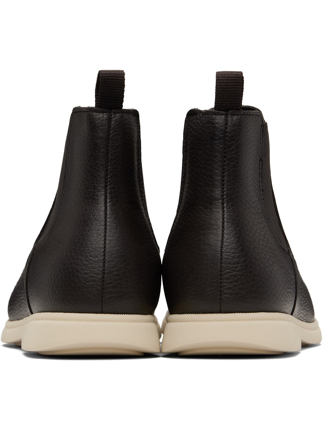 Brown Leather Chelsea Boots - 2