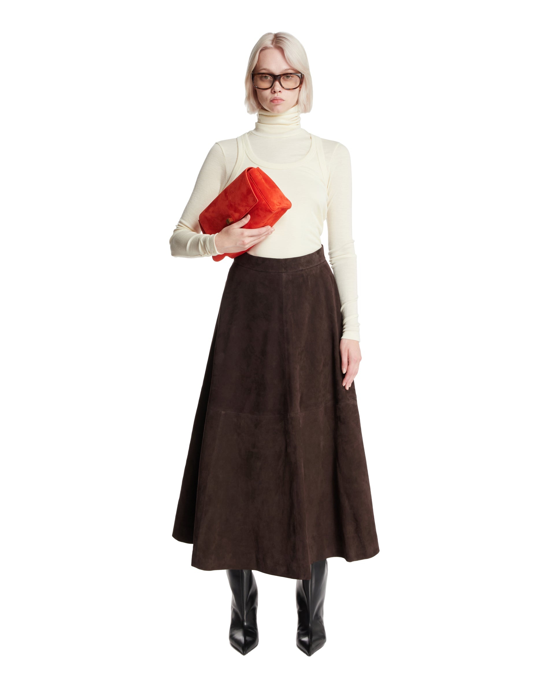 White Double-layer Wool Top - 2
