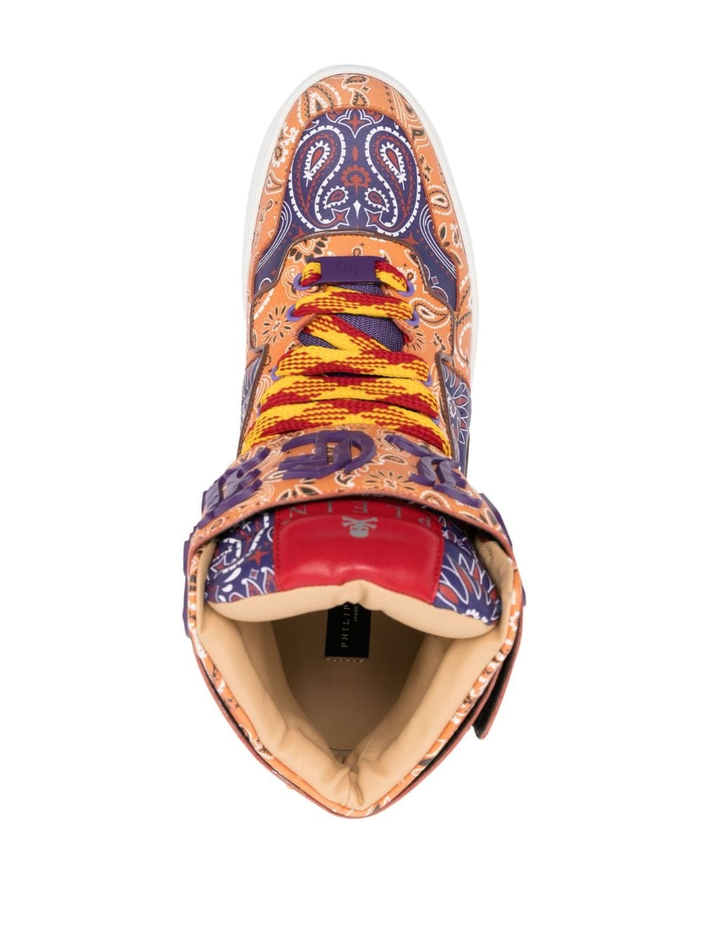 paisley-print hi-top sneakers - 4