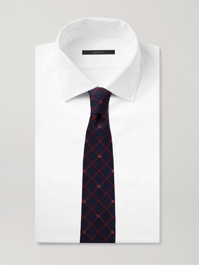GUCCI 7cm Logo-Jacquard Silk and Wool-Blend Tie outlook