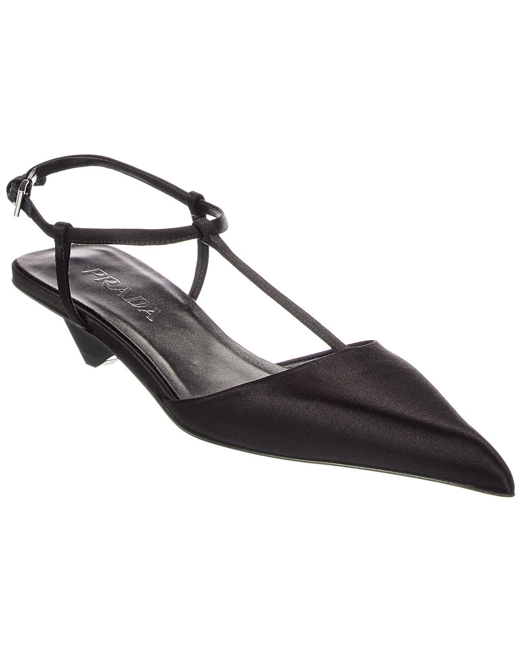 Prada Satin Pointy-Toe Pump - 1