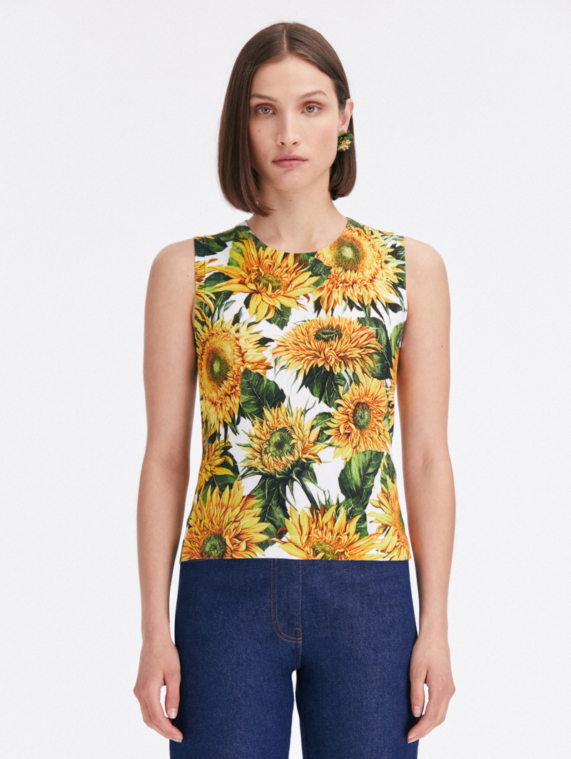 SUNFLOWER PRINTED TANK 1