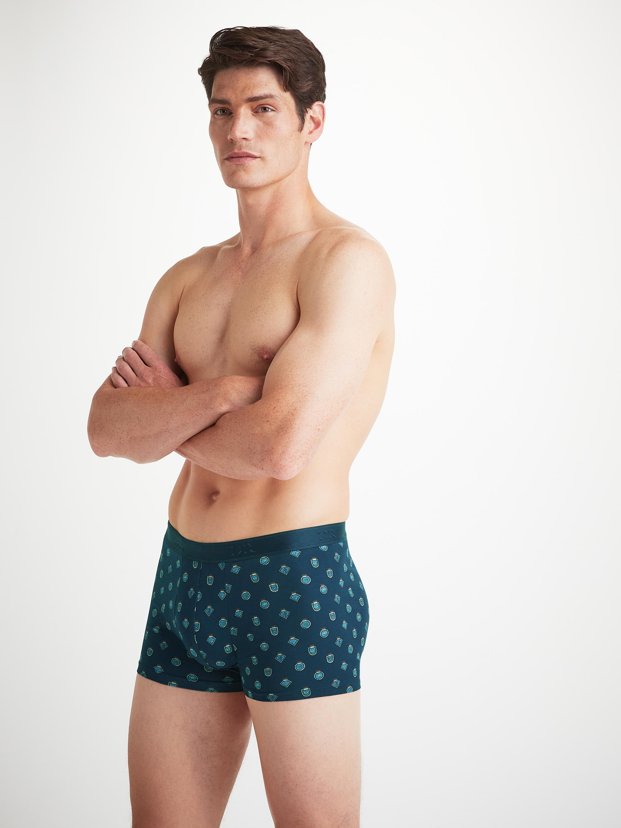 Men's Boxer Briefs Medalion Pima Cotton Stretch Navy - 5