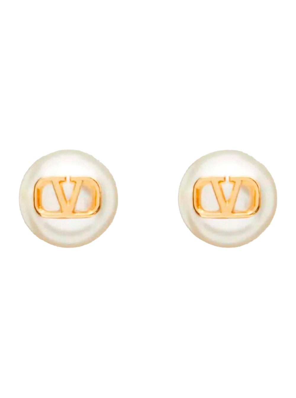 Valentino Garavani Women Earrings (Perla 10Mm) | Vlogo Signature Pearl | Metallo/Perla - 1