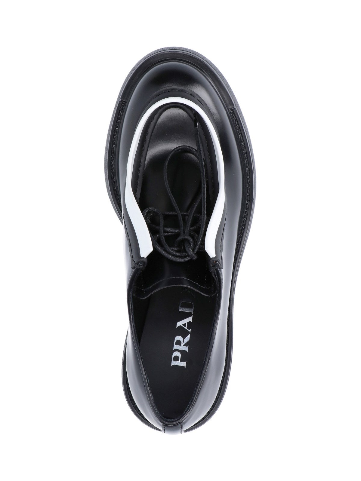 PRADA LEATHER LACE-UP SHOES - 3