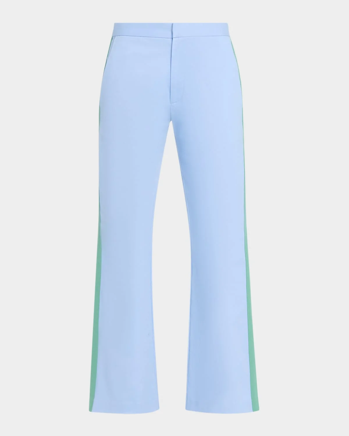 Grosgrain-Trim Cotton Flare Pants - 1
