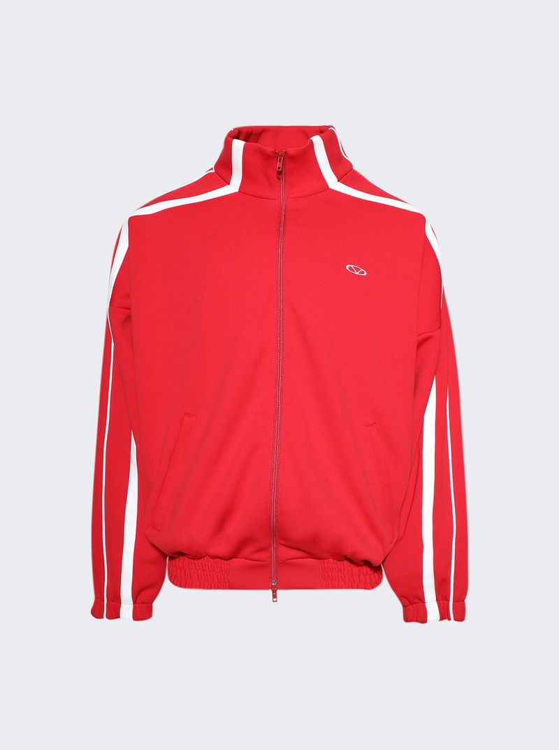Oval Logo Gym Jacket Red 1