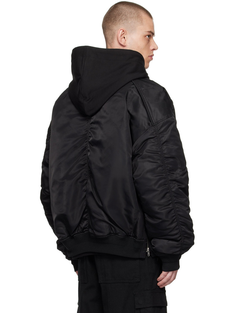 Black Layered Bomber Jacket 3