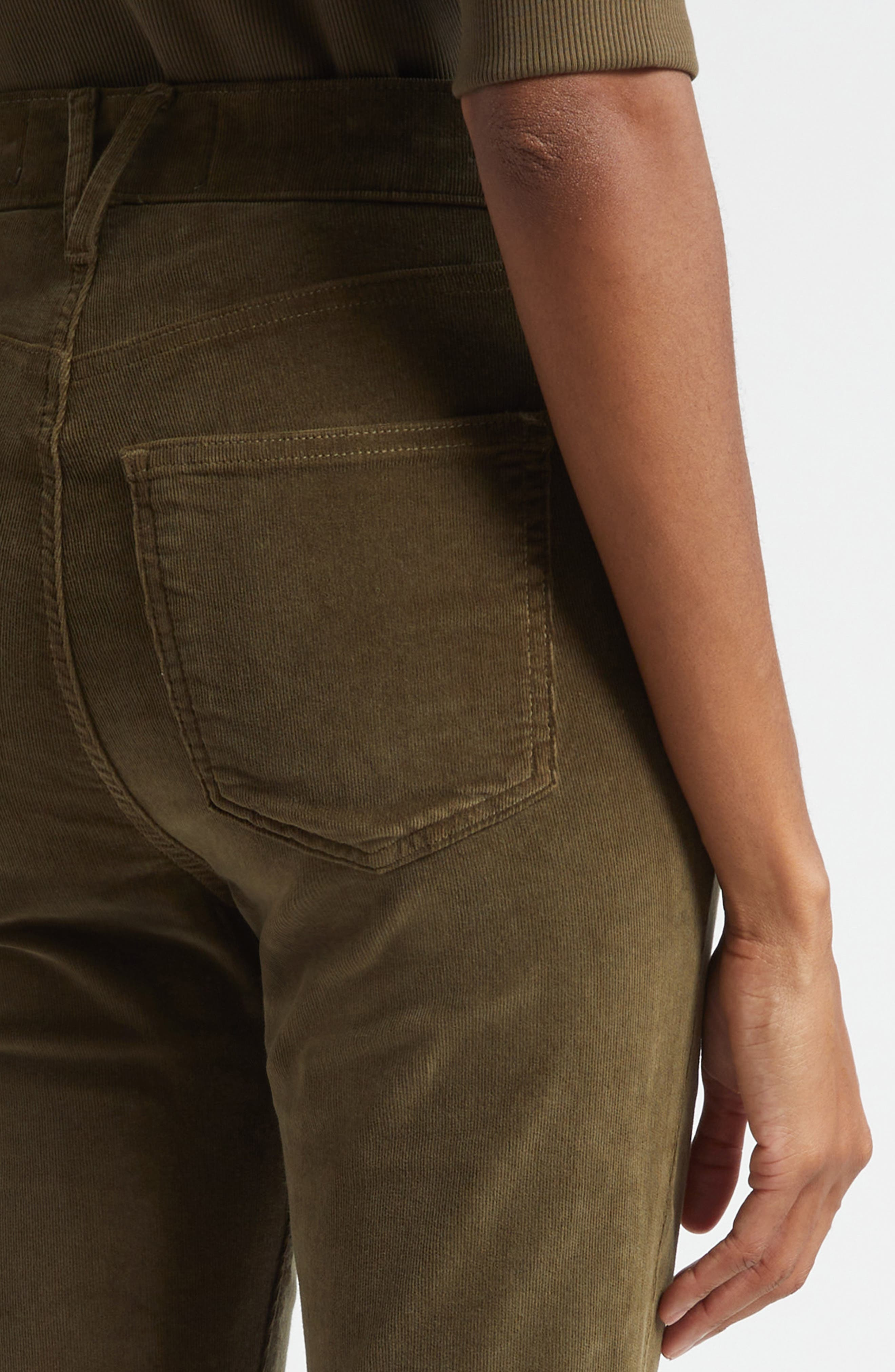Veronica Beard Carson High Waist Ankle Flare Leg Corduroy Pants in Cypress at Nordstrom - 5