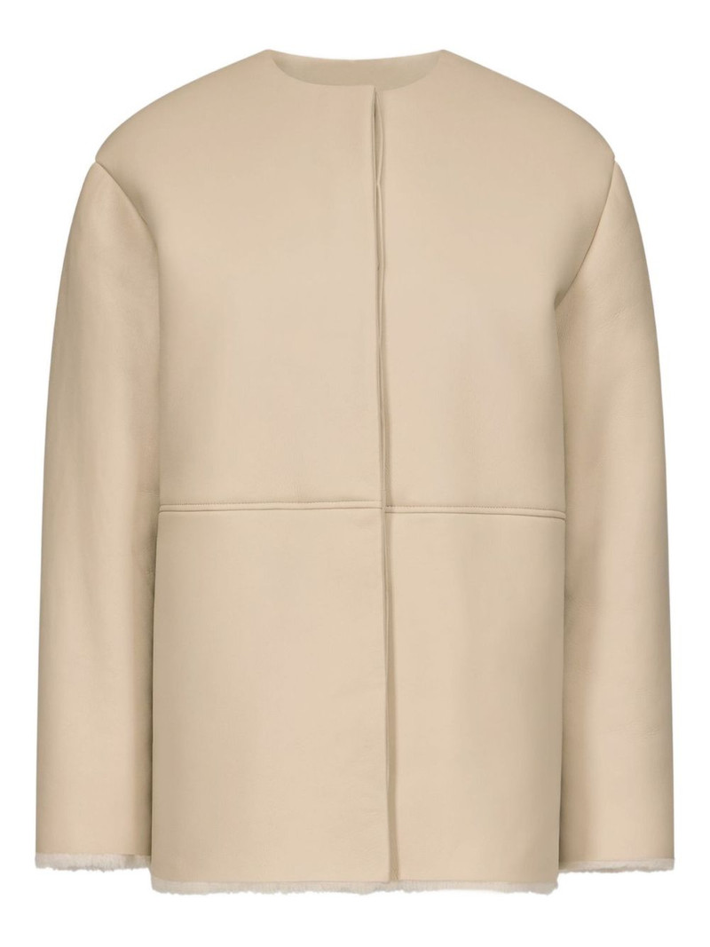 Fargo leather-panelled shearling jacket 1