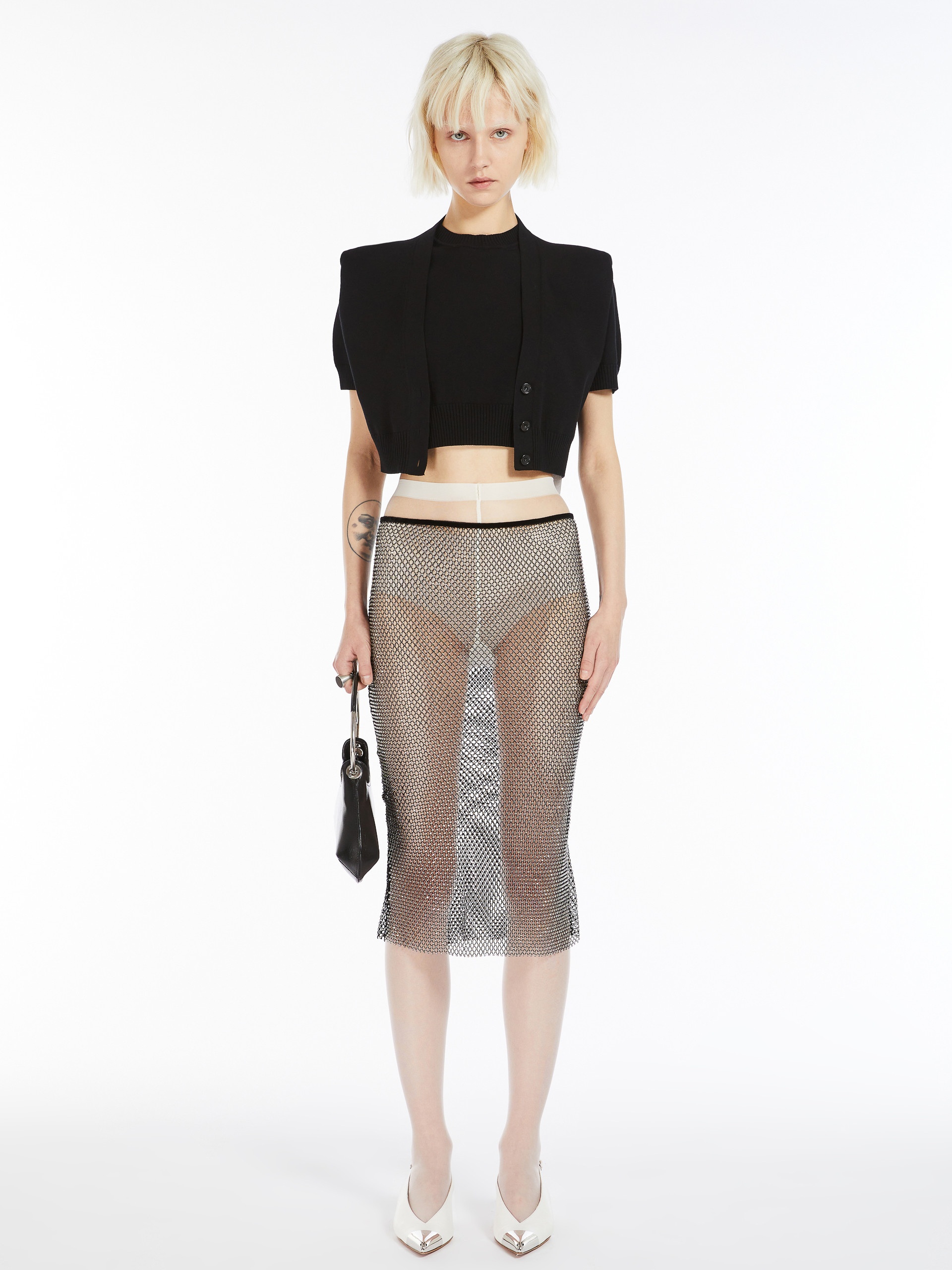 FOLK Crop stretch viscose gilet - 2
