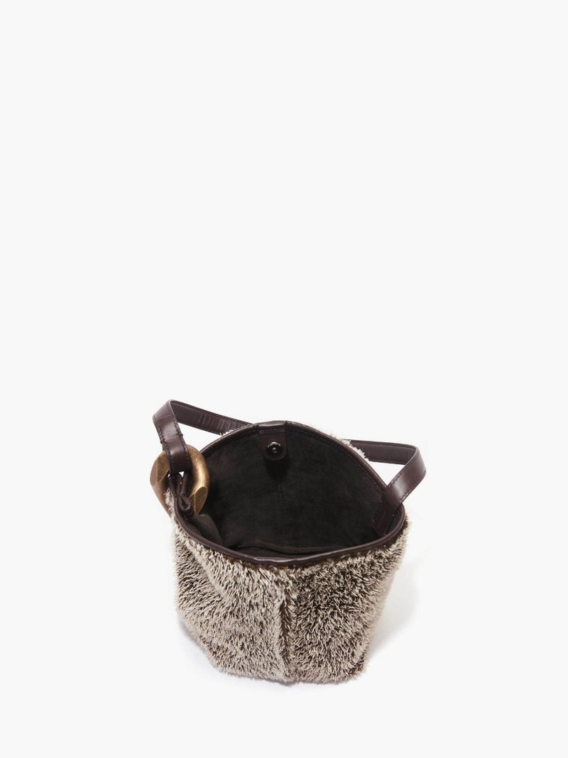 SMALL JWA CORNER BUCKET - MOHAIR BUCKET BAG 3