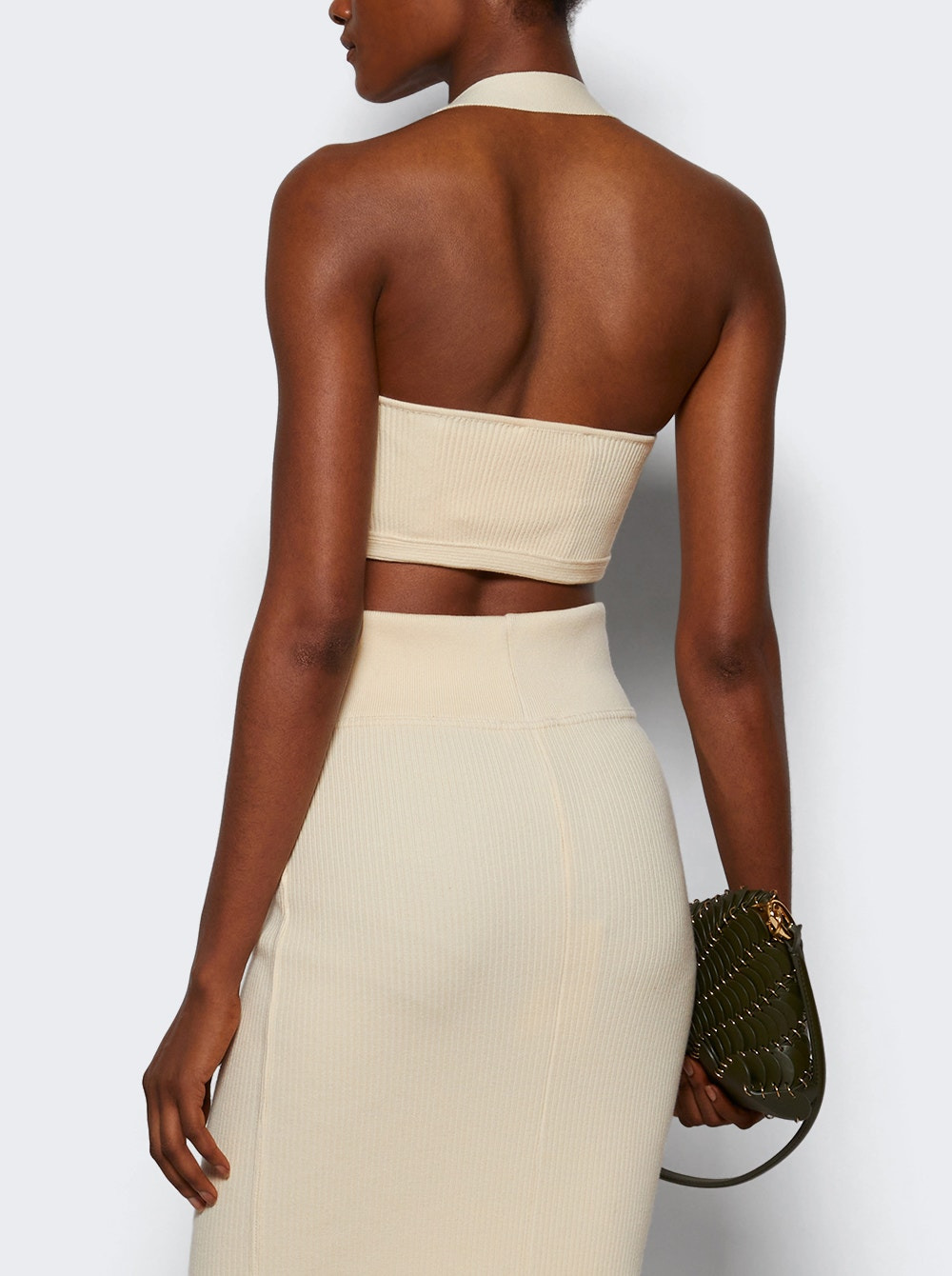 Knit Halter Top Cream - 4