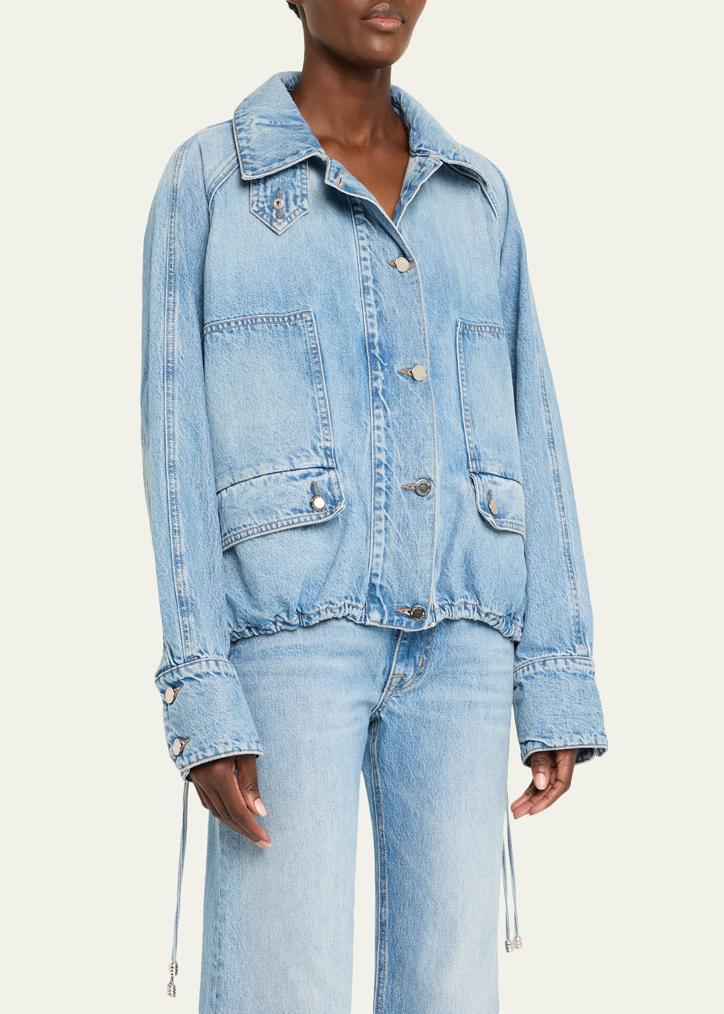 Harper Denim Balloon Jacket - 4