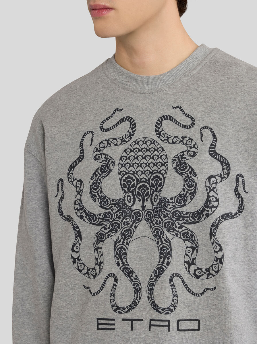 SWEATSHIRT WITH OCTOPUS AND LOGO - 3