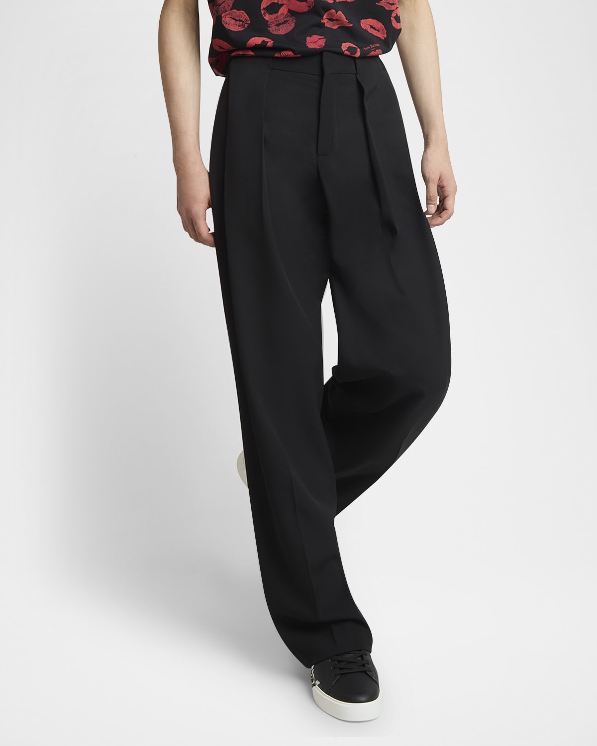 Men's Pleated Wool Pants - 7