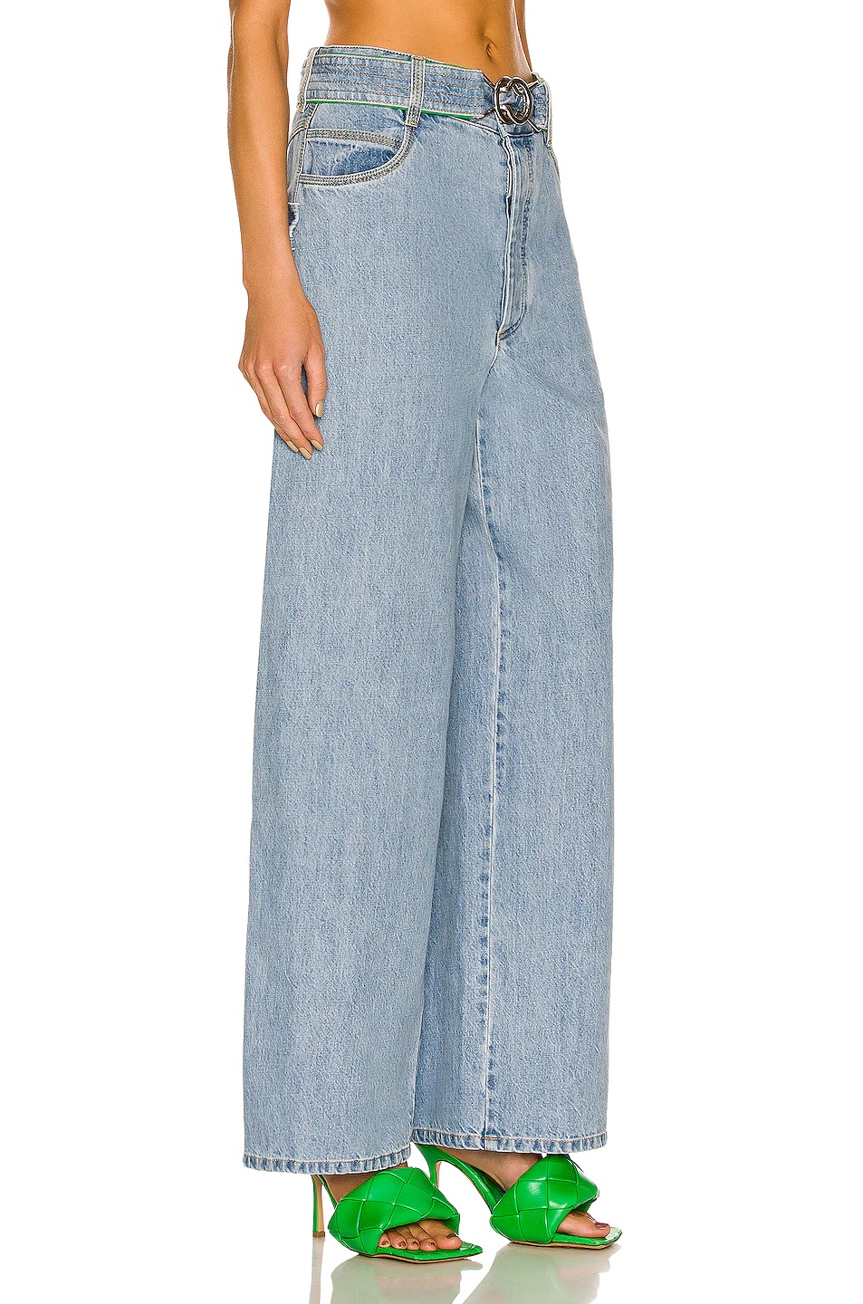 Light Bleached Belted Trouser - 2