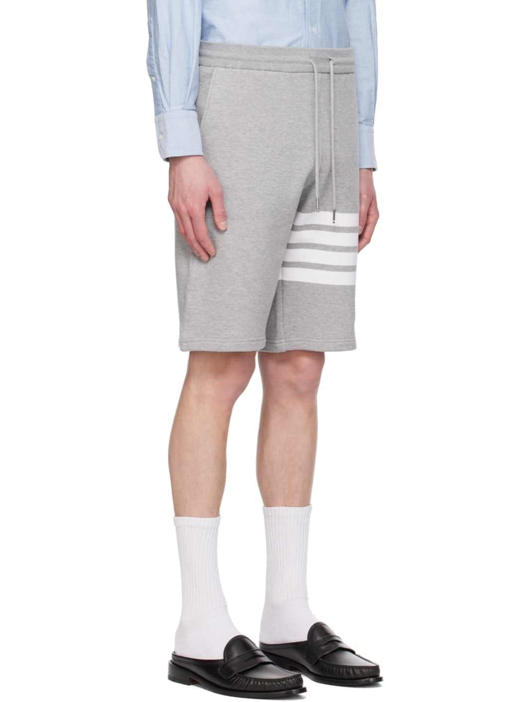 Gray 4-Bar Shorts - 2