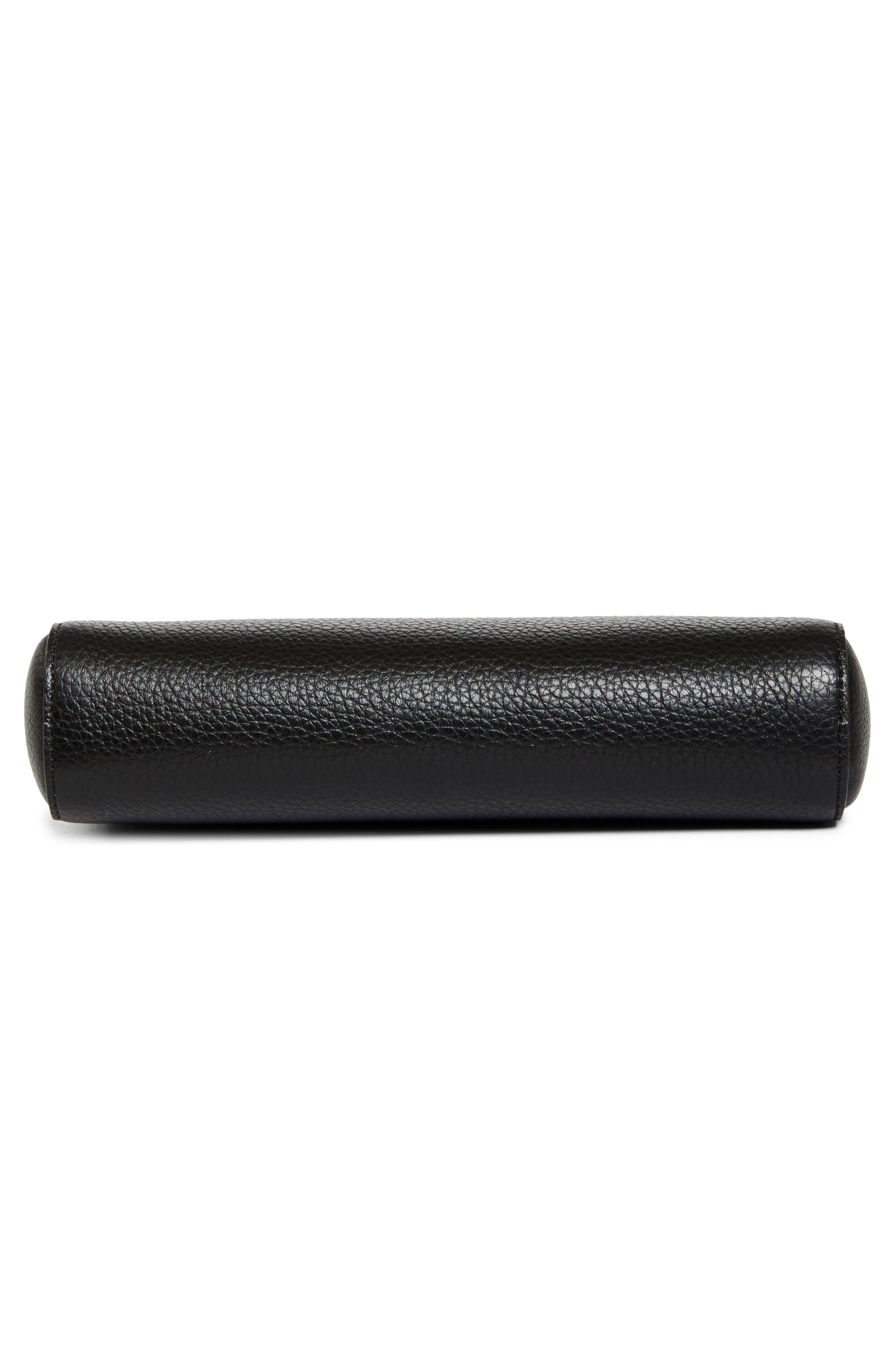 Christian Louboutin Mini Cabata Soft Leather Pouch in Black/Gun Metal at Nordstrom - 6
