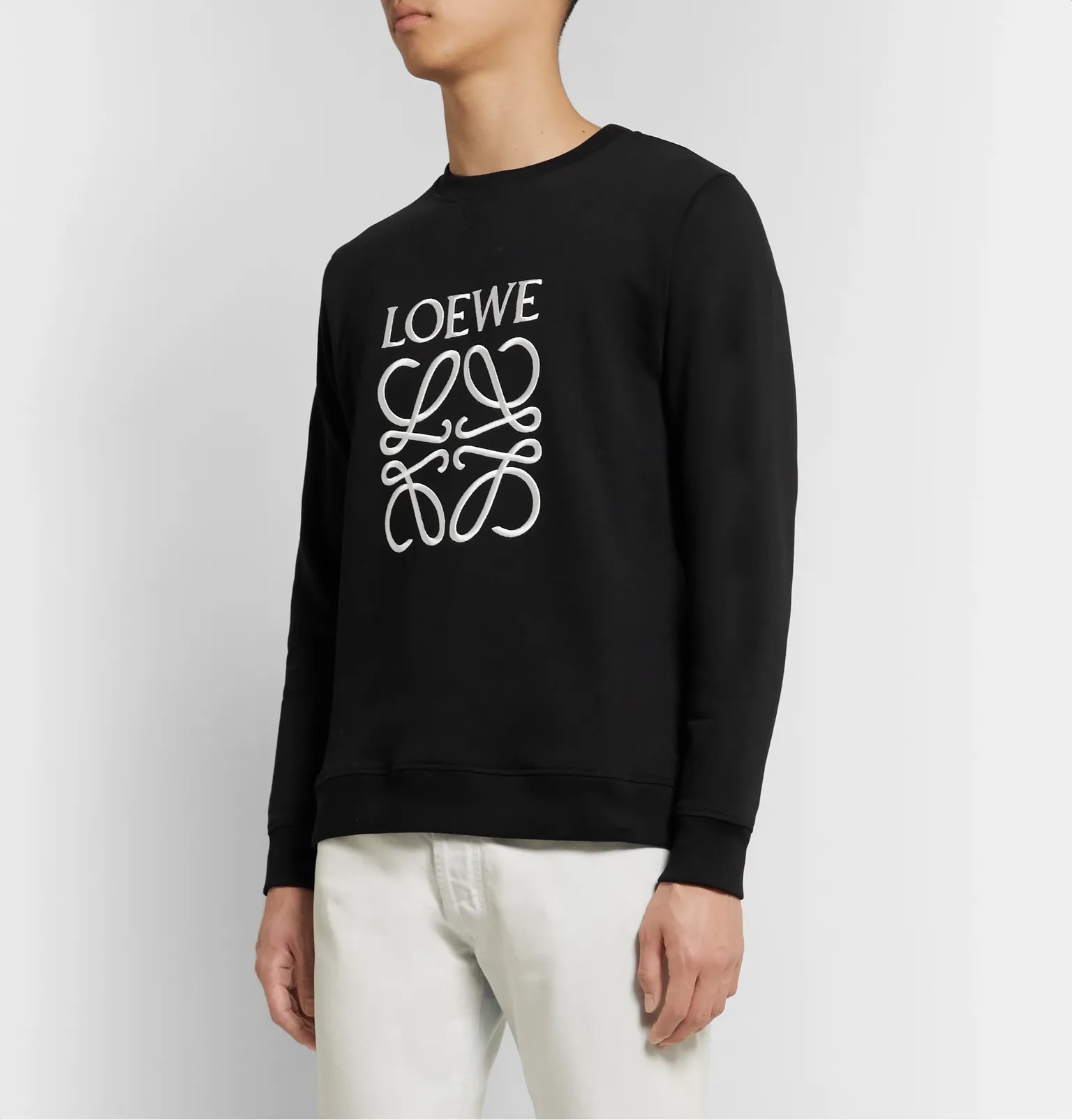 Slim-Fit Logo-Embroidered Loopback Cotton-Jersey Sweatshirt - 10