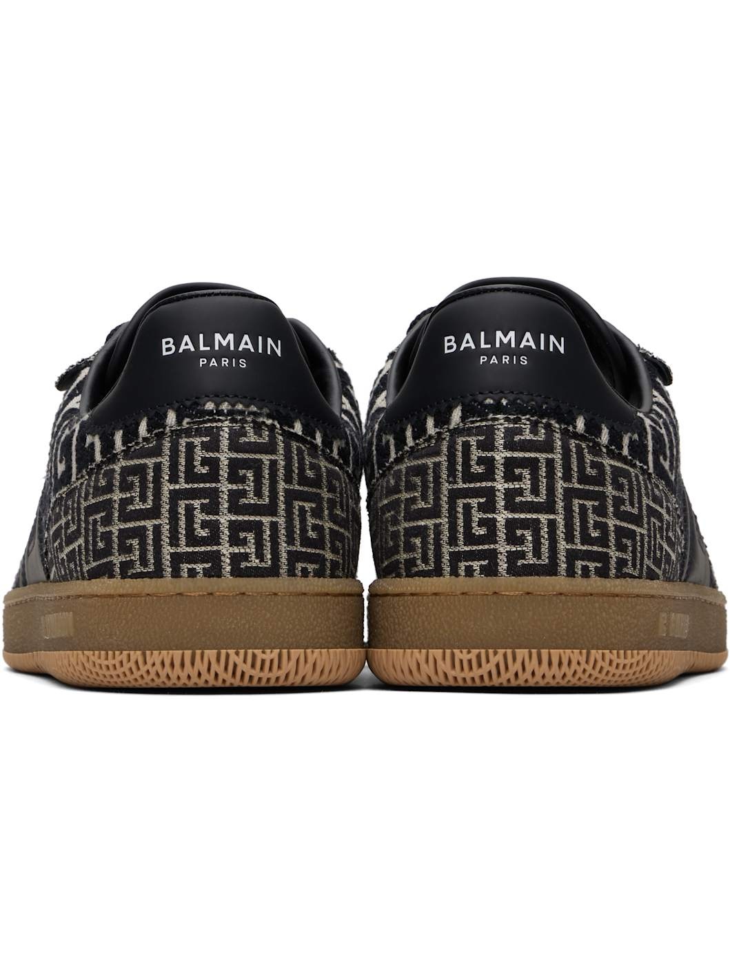 Black & Beige Swan 'PB' Labyrinth Jacquard Sneakers - 2