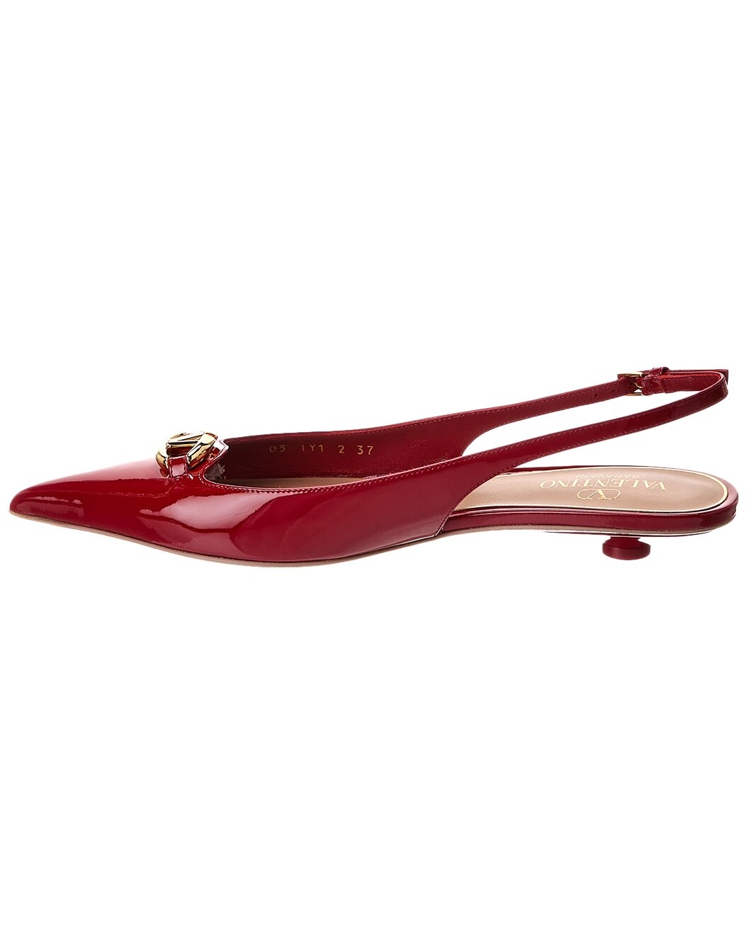 Valentino VLogo Patent Slingback Flat - 2
