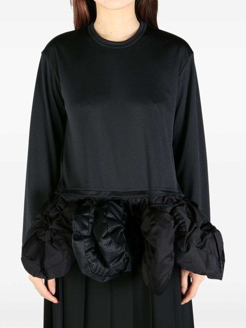 Comme Des Garçons mesh-detailing blouse outlook