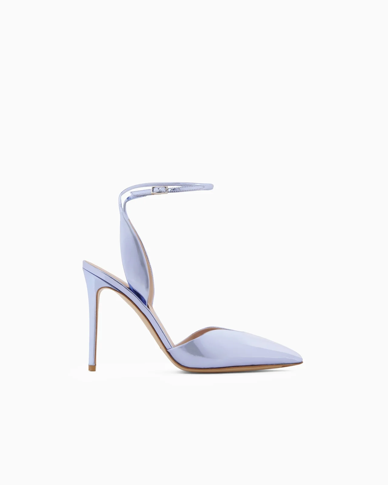Lamé leather court shoes - 1