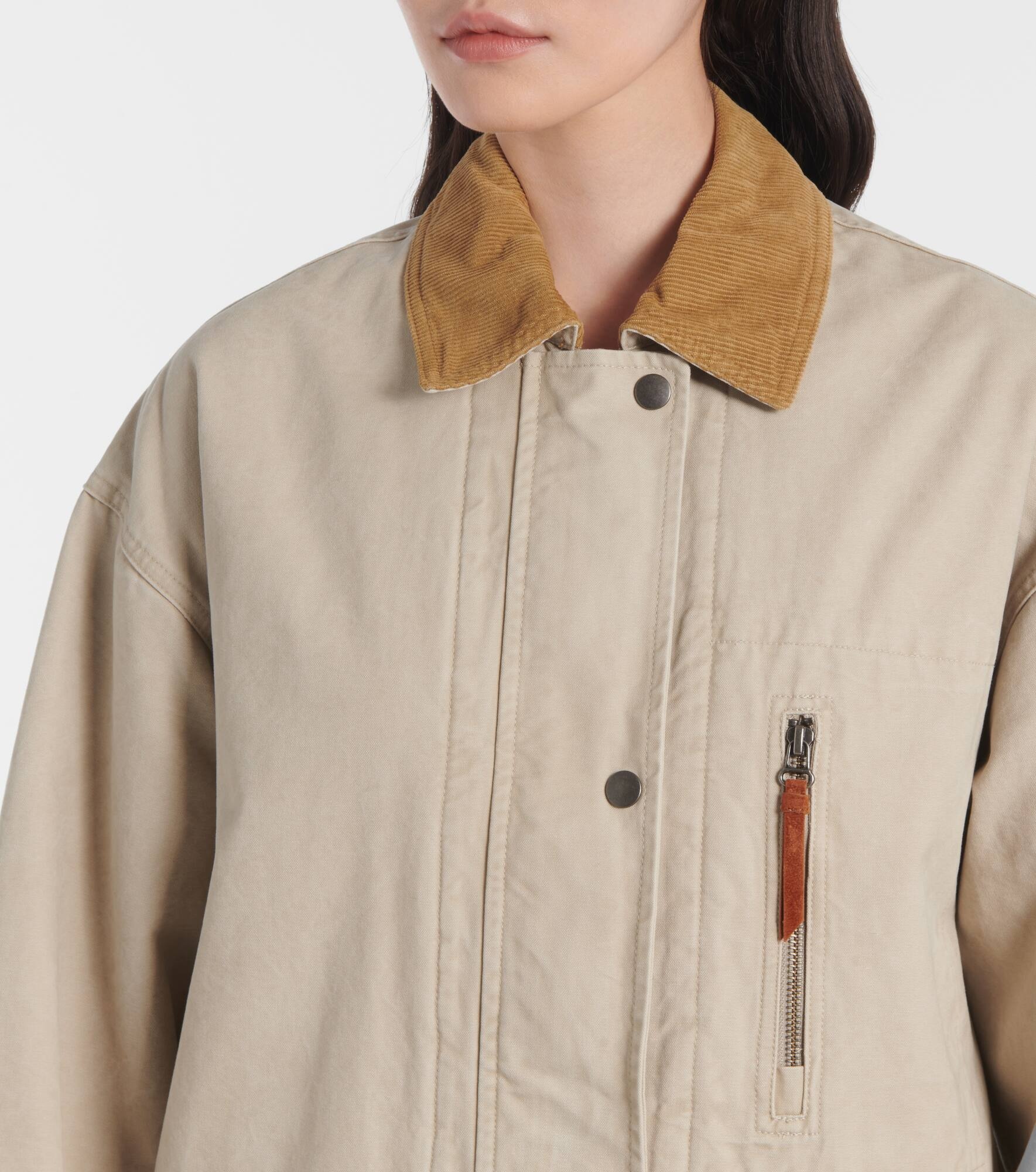 Kimeliaga corduroy-trimmed jacket - 4