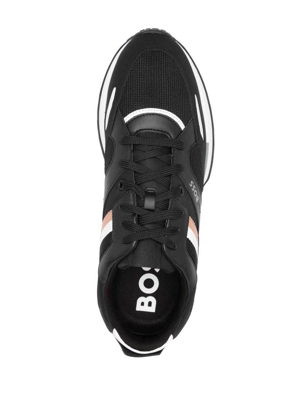 striped lace-up sneakers - 4