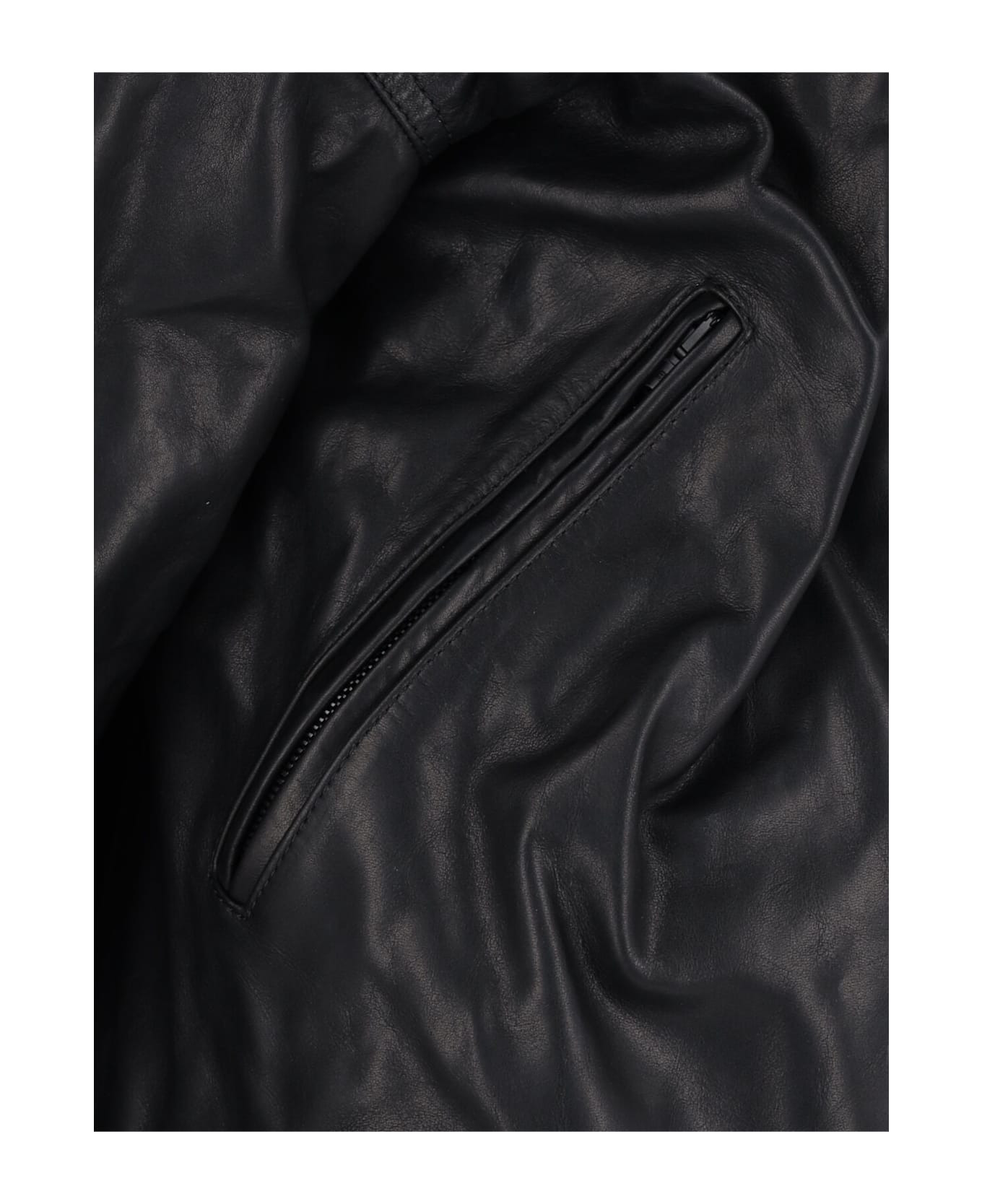 Leather Zip Jacket - 4