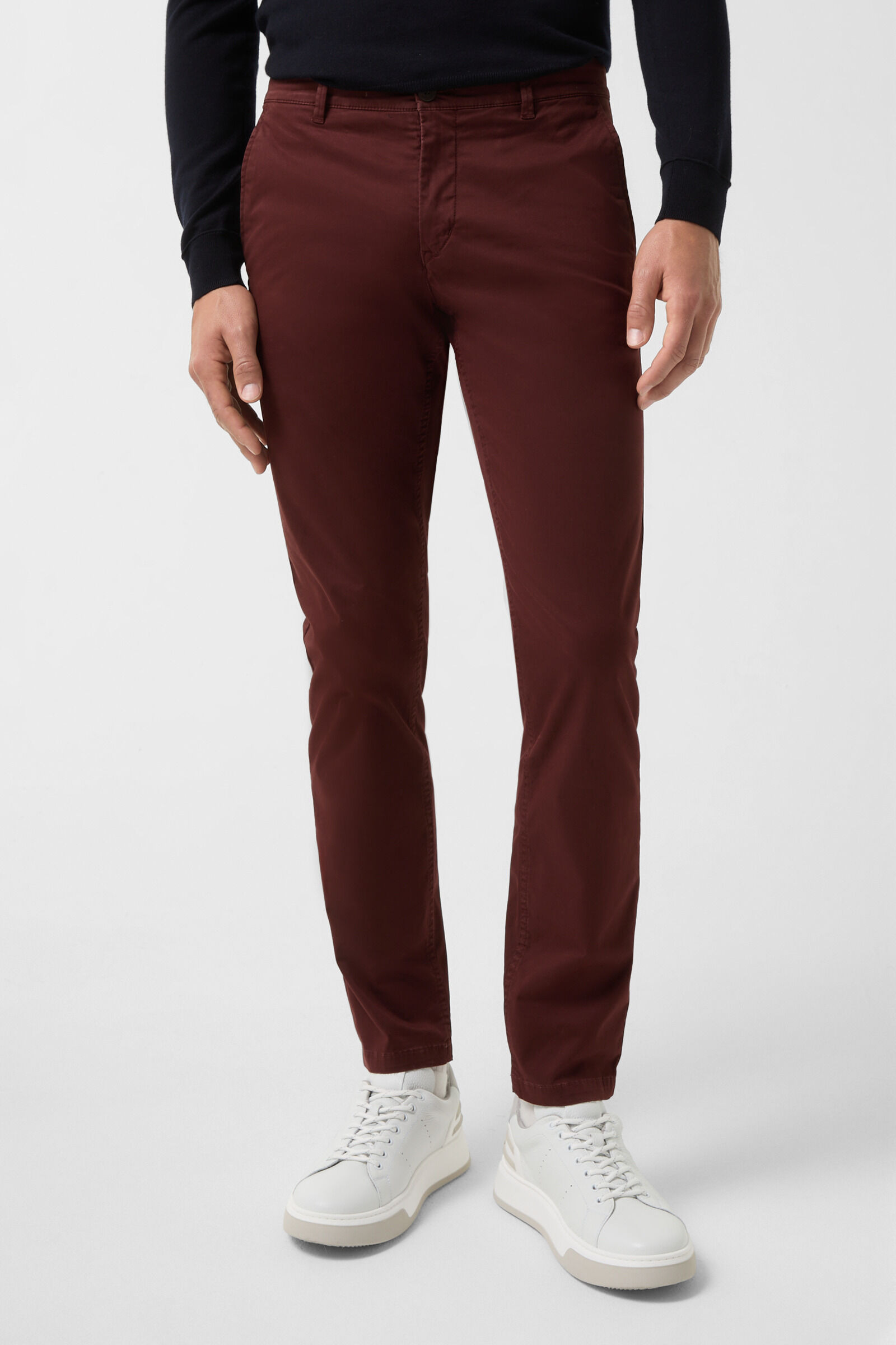 Chinos Nik in Wine red - 2