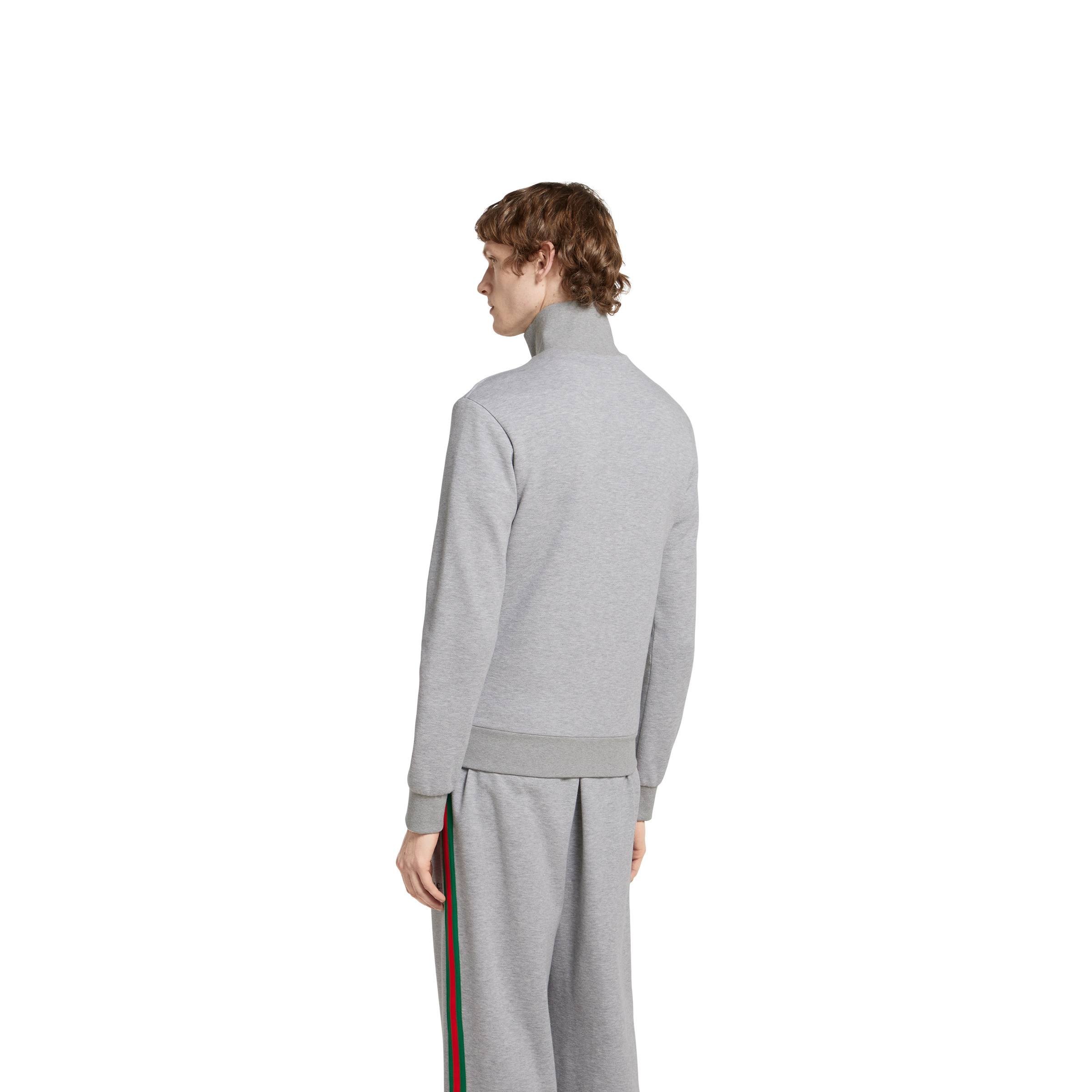Cotton piquet double zip jacket - 4
