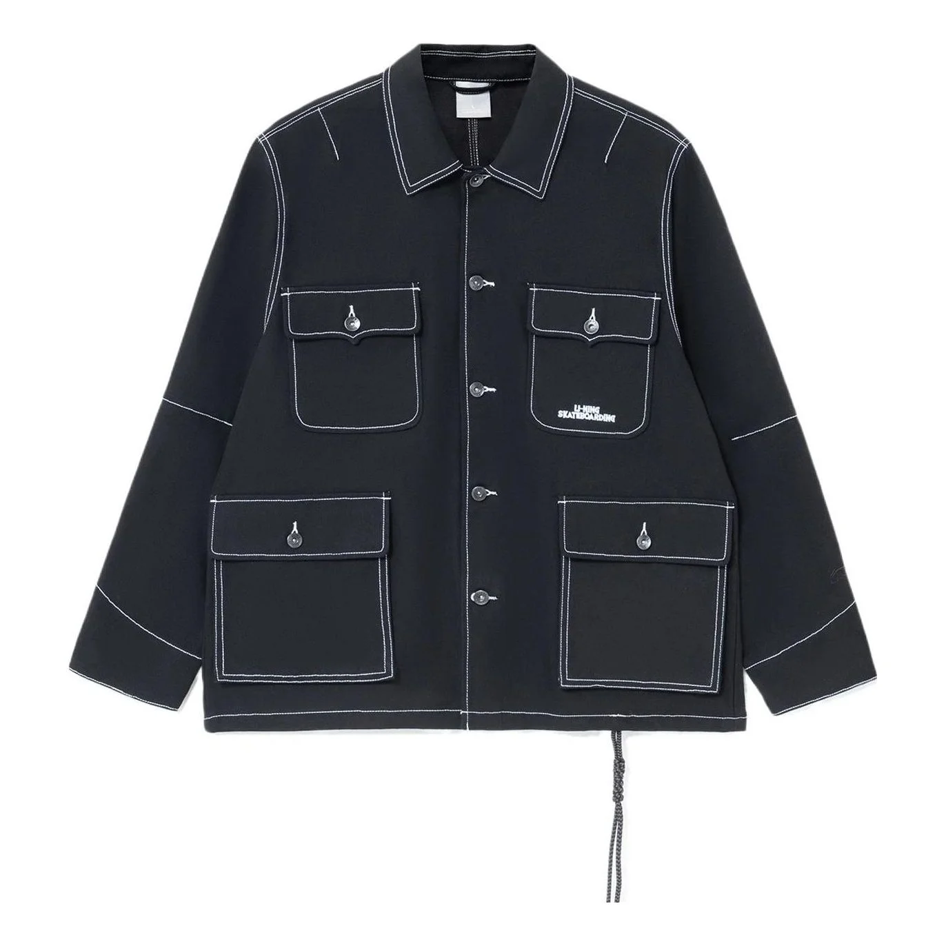 Li-Ning Skateboard Series Multiple Pockets Loose Jacket 'Black' AFDS103-1 - 1